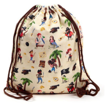 Mochila de Tecido com Cordas Pirata Jolly Rogers
