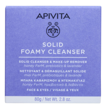 Solid Foamy Cleanser Limpiador y Desmaquillante Sólido para Rostro y Ojos