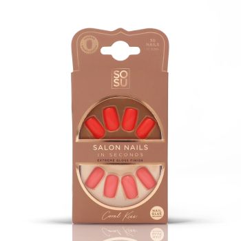 Unhas postiças Coral Kiss