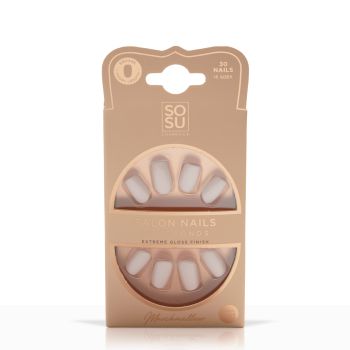Salon Nails In Seconds Unhas postiças de marshmallow