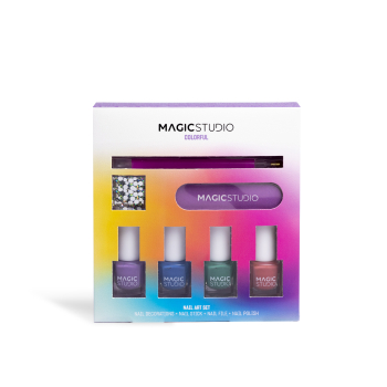 Set de decoração de unhas coloridas