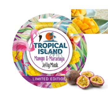 Máscara facial tropical de manga e maracujá