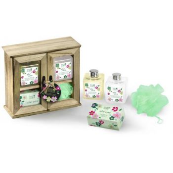 Kit de Banho Guarda-Roupa de Madeira Bon Matin Aloe Vera