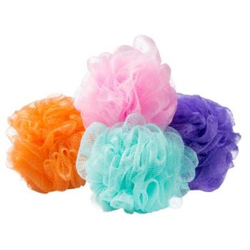 Esponja de duche de nylon esfoliante