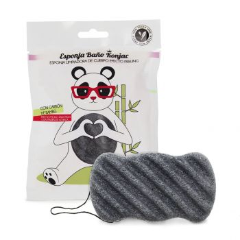Esponja Konjac de carvão vegetal de bambu