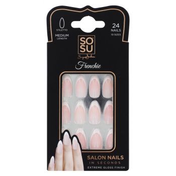 Unhas postiças Stiletto Frenchie