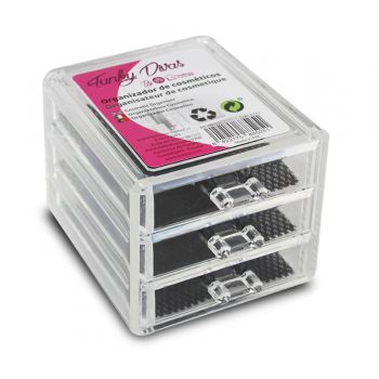Organizador de cosméticos com 3 gavetas