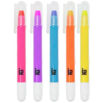 Conjunto de 5 Lápis de Cera Néon