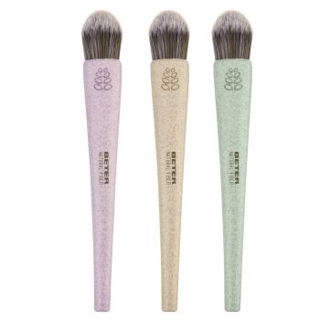 Pincel de maquilhagem fluido de fibra natural