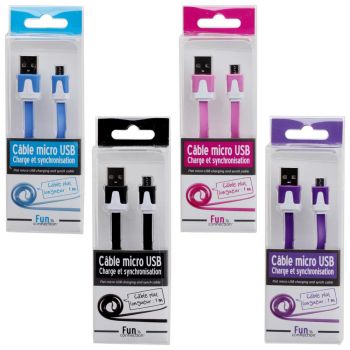 Cabo Micro USB Flat Bicolor