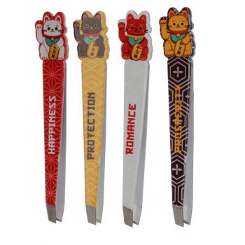 Pinça de depilação Lucky Cat Maneki Neko