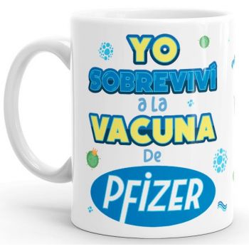 Eu sobrevivi à caneca Pfizer