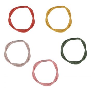 Conjunto de 5 borrachas duplas multicoloridas