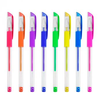 Conjunto 8 Canetas de Gel Colorido Neon