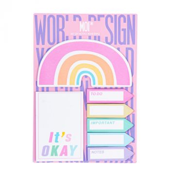 Conjunto de notas adesivas para a escola Rainbow
