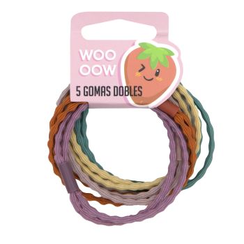 Set 5 Elásticos com Ondas para Cabelo 