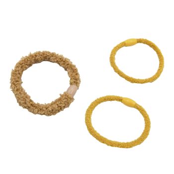 Conjunto de 3 borrachas Fluffy amarelas