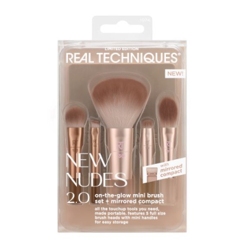 Edição limitada do conjunto de mini pincéis New Nude On-the-Glow
