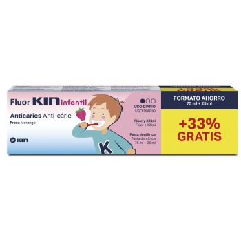 Pasta de Dentes Infantil de Morango Fluor Kin