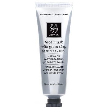 Máscara facial de limpeza profunda com argila Verde