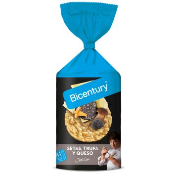 Panquecas de milho, cogumelos, trufas e queijo