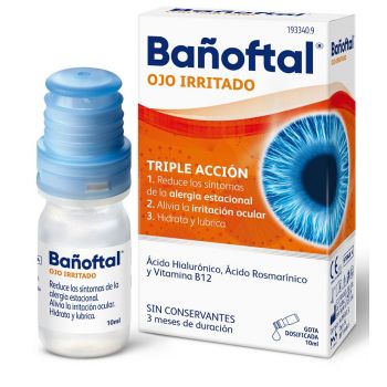 Tripla ação de olho irritado