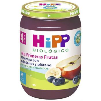 Pote de Fruta de Maçã com Mirtilo e Banana +4 Meses