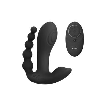 Vive by Shots Kata Vibrador de Dupla Penetração com Ondas Pulsantes e Vibração