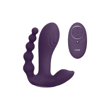Vive by Shots Kata Vibrador de Dupla Penetração com Ondas Pulsantes e Vibração