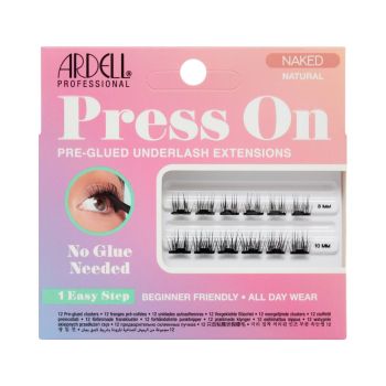 Press On Naked Natural Extensões de Pestanas Pré-coladas