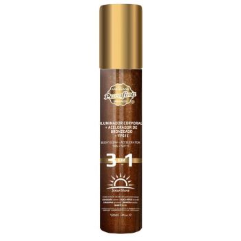 Iluminador +SPF15 Acelerador de Bronzeado 3 em 1