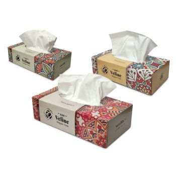 Lenços faciais macios de 2 camadas