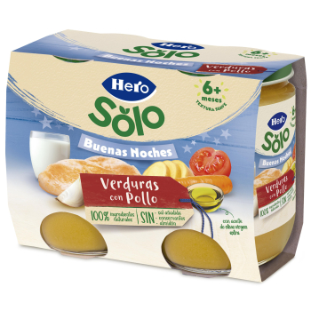 noites de frango puro Baby com legumes
