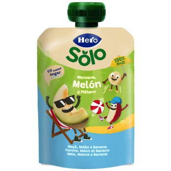 Saqueta de Fruta Maçã, Melão e Banana +6 Meses