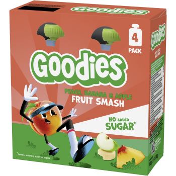 Goodies saquetas pêssego banana e maçã