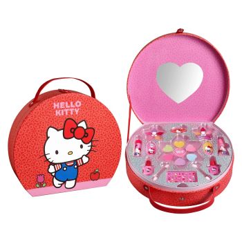 Estojo de maquilhagem redondo Hello Kitty