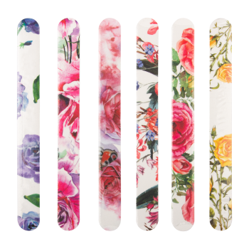 Lima de unhas de flores