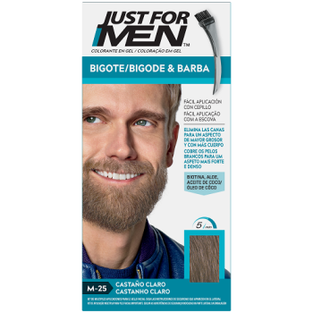 Just for Men Gel Colorido para Barba e Bigote para homem