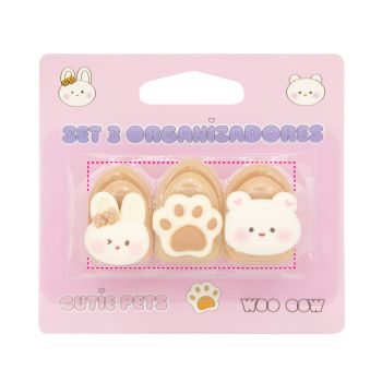 Conjunto 3 Organizadores Cutie Pets