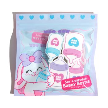 Conjunto 4 Esponjas Baby Bottle
