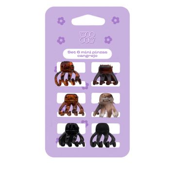 Conjunto 6 Mini Ganchos Caranguejo