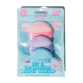 Conjunto 3 Esponjinhas Suaves Makeup