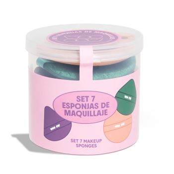 Conjunto de 7 Esponjas de Maquilhagem