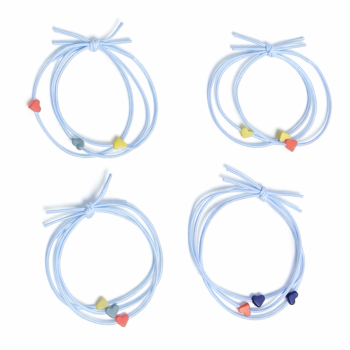 Set 4 Elásticos Wavy Hearts