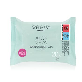 Toalhetes desmaquilhantes de Aloé Vera