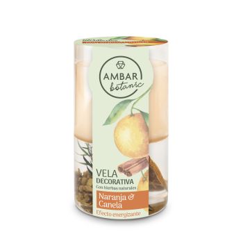 Vela Decorativa Laranja e Canela