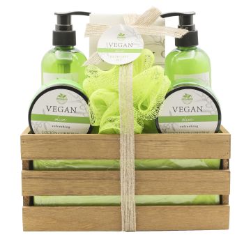  Conjunto com Caixa de madeira Vegan Oliva