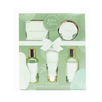 Conjunto de banho de óleo de jojoba, baunilha e amêndoa da Natural Botanicals