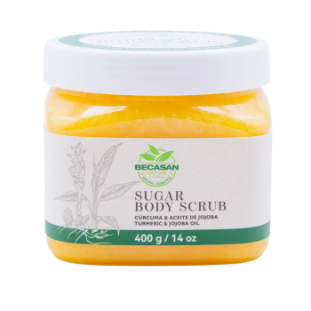 Esfoliante Corporal de Açúcar com Cúrcuma e Óleo de Jojoba