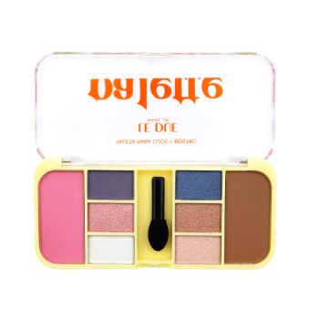 Paleta de sombras e rosto